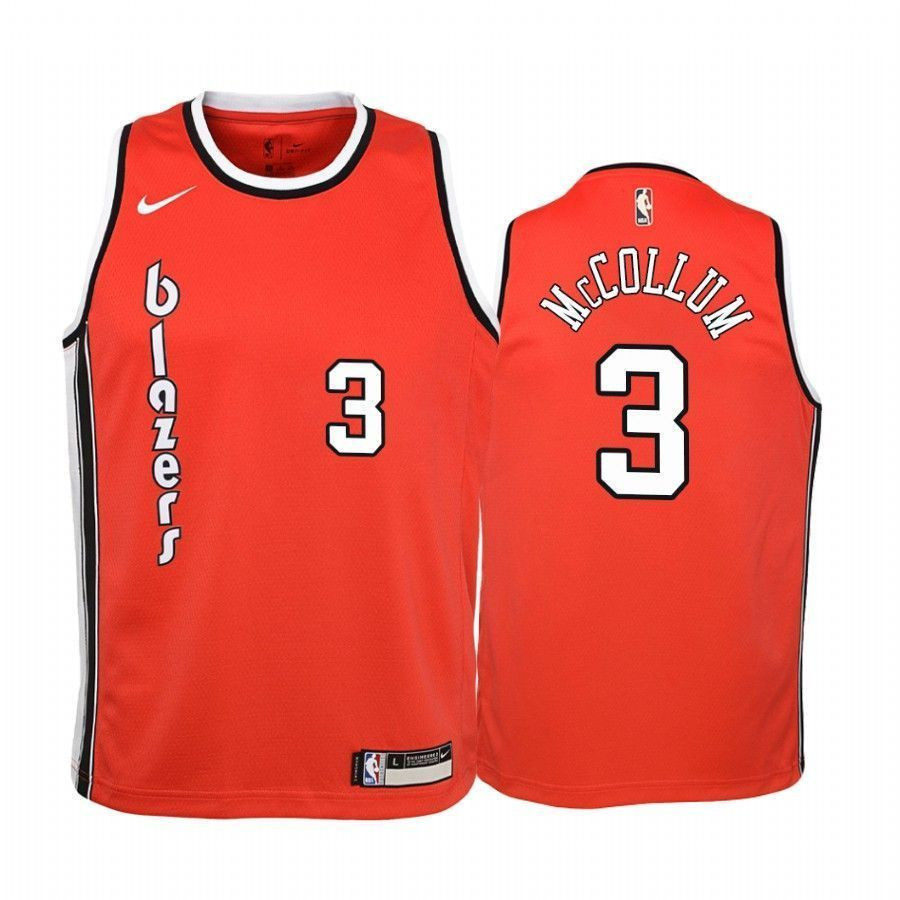 Youth Blazers C.J. McCollum Hardwood Classics Red Jersey - Unisex Polyester Athletic Shirt S-3XL