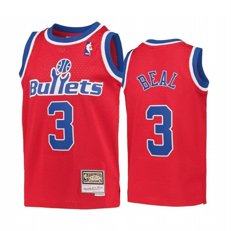 Youth Bradley Beal Washington Wizards Red Hardwood Classics Jersey - Kids Unisex
