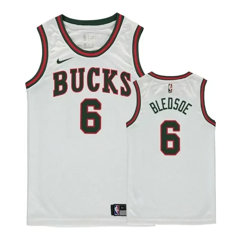 Youth Bucks Eric Bledsoe 6 Classic Edition White Jersey - Unisex