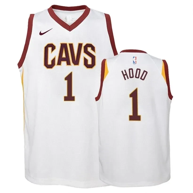 Youth Cavaliers Rodney Hood #1 Association White Jersey - Unisex Basketball Jersey