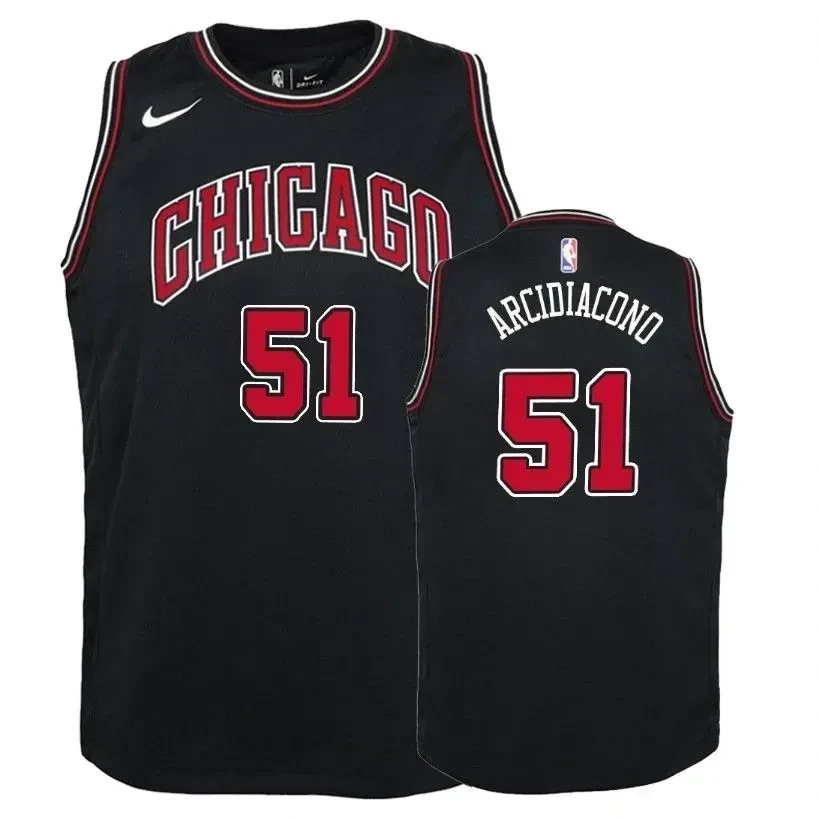 Youth Chicago Bulls Ryan Arcidiacono #51 Black Jersey - Unisex