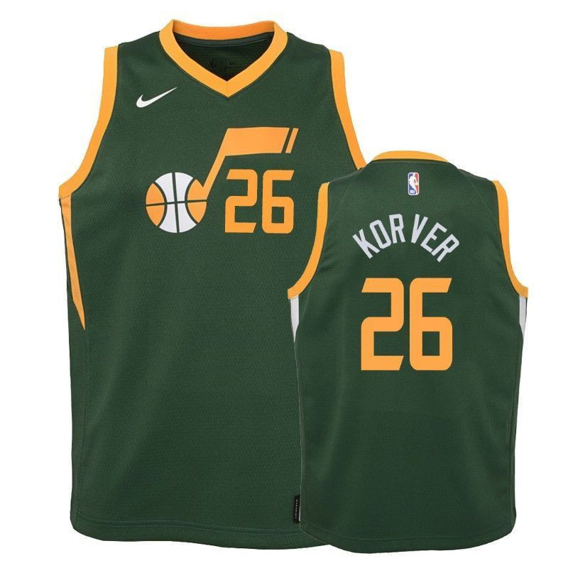Youth Jazz Kyle Korver 26 Earned Green Multicolor Jersey - Unisex S-3XL