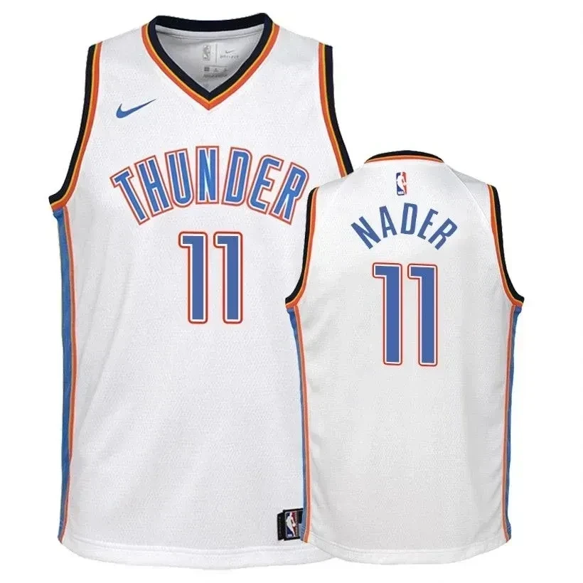 Youth Thunder Abdel Nader 11 Association White Jersey - Unisex Basketball Jersey