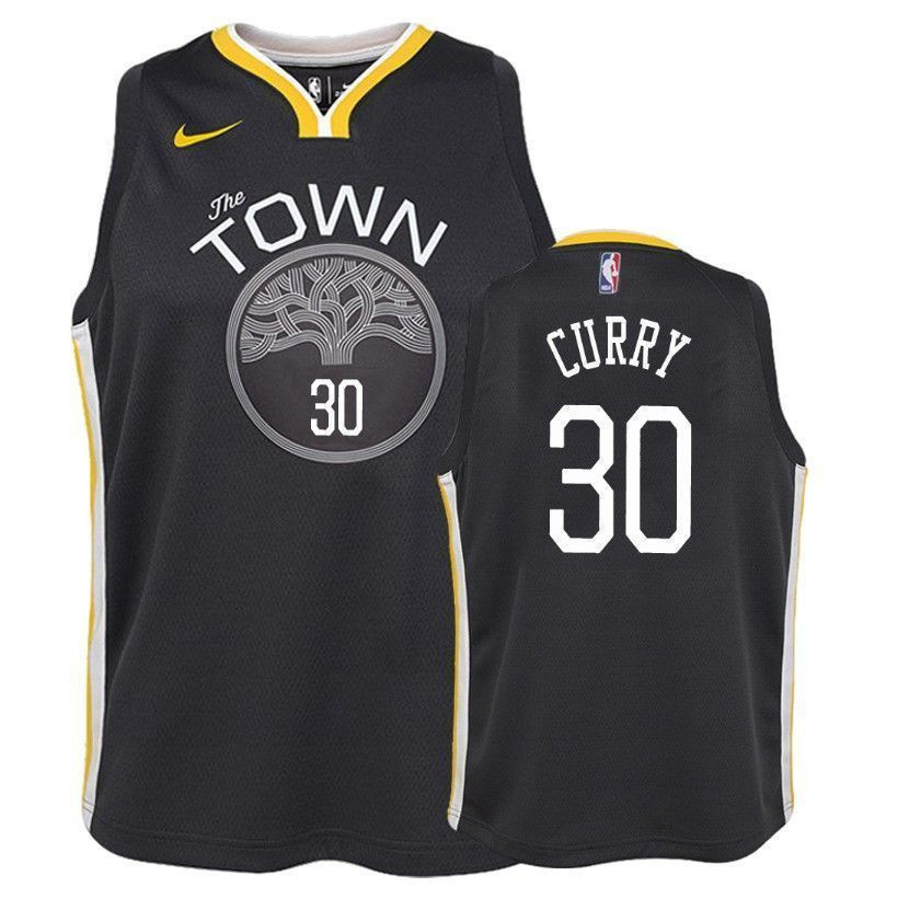 Youth Warriors Stephen Curry 30 Statement Edition Gray Jersey Unisex S-3XL
