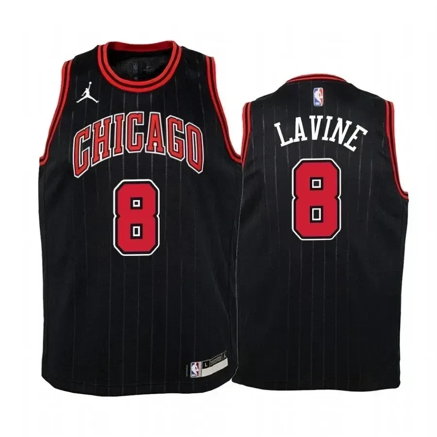 Youth Zach LaVine Chicago Bulls Black Statement Jersey Jumpman S-3XL