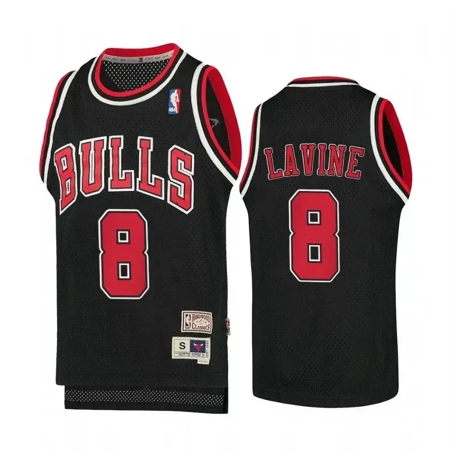Youth Zach LaVine Chicago Bulls Hardwood Classics Jersey Black Multicolor S-3XL