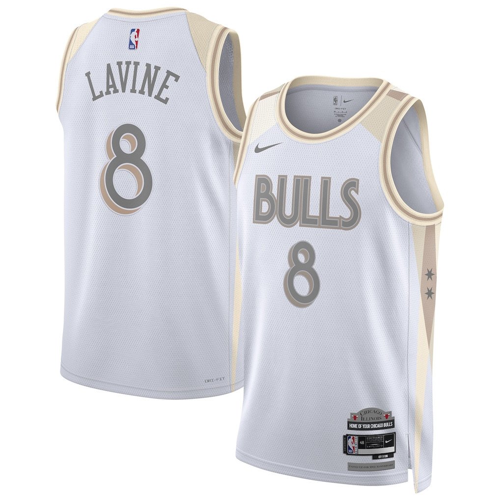Zach LaVine 8 Chicago Bulls Unisex 2024/25 Swingman Player Jersey City Edition White